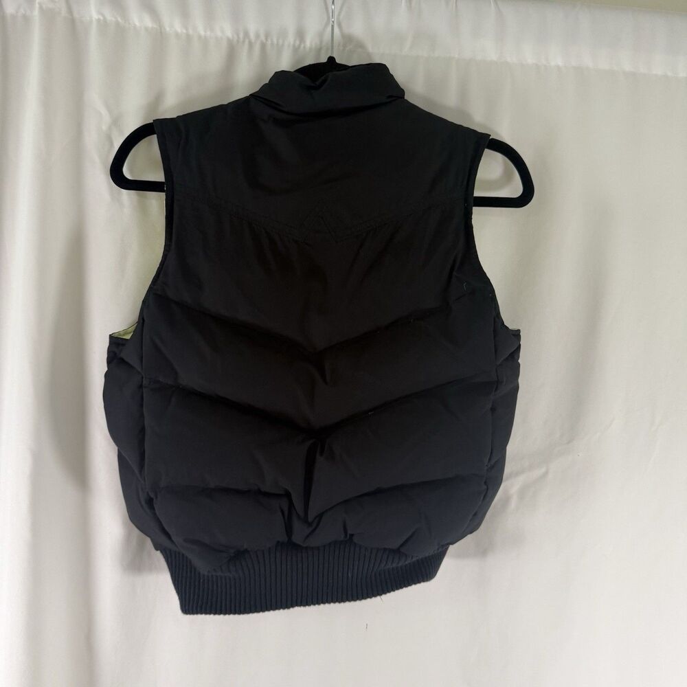 Gap Down Puffer Vest Women's XS Black Snap Front Turtleneck Sleeveless - Picture 8 of 9